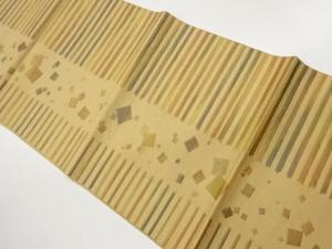 色紙に横段模様織出し名古屋帯